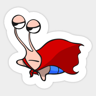 Snail super hero Sticker